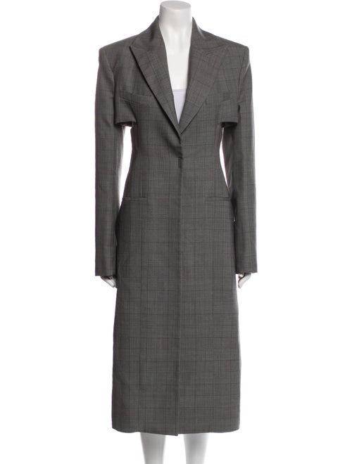 Givenchy Wool Plaid Print Coat