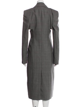 Givenchy Wool Plaid Print Coat