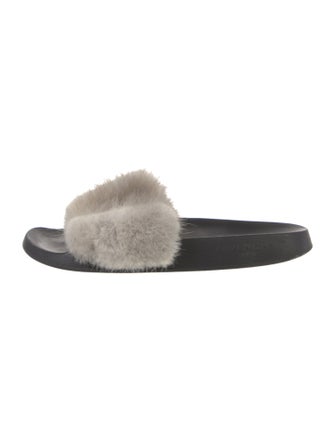 Givenchy Mink Fur Trim Slides