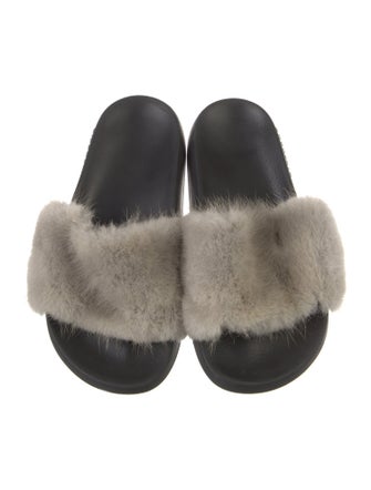 Givenchy Mink Fur Trim Slides