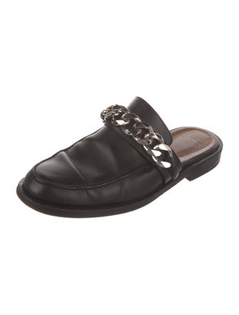 Givenchy Leather Chain-Link Accents Mules