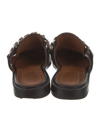 Givenchy Leather Chain-Link Accents Mules