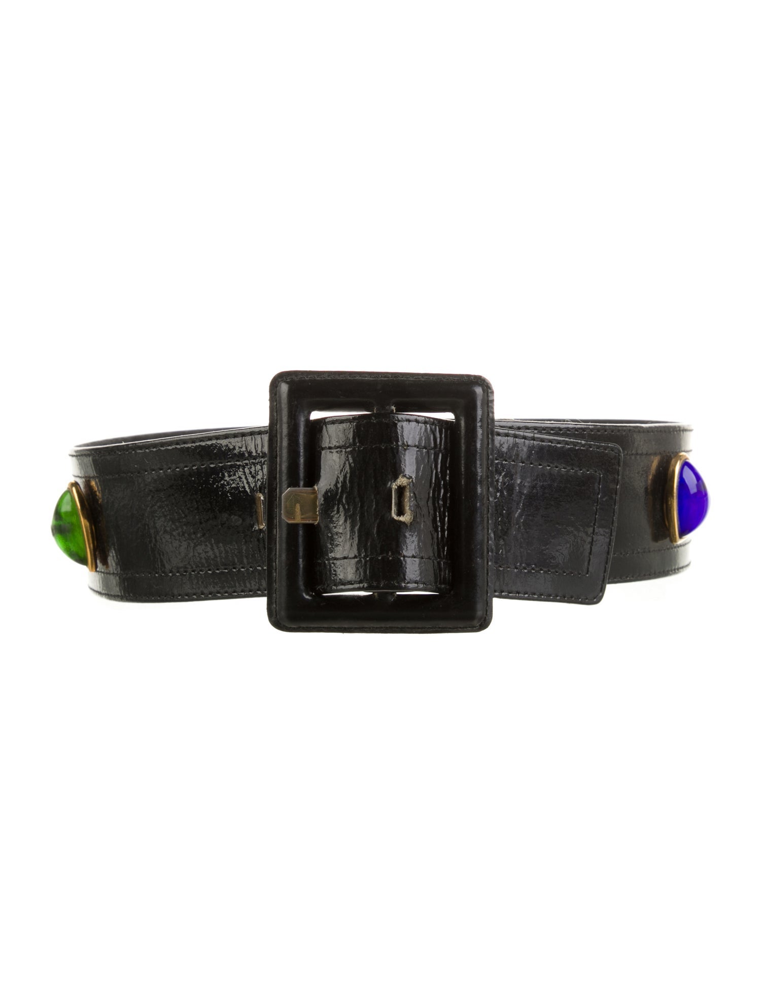 Givenchy Patent Leather Studded Accents Belt