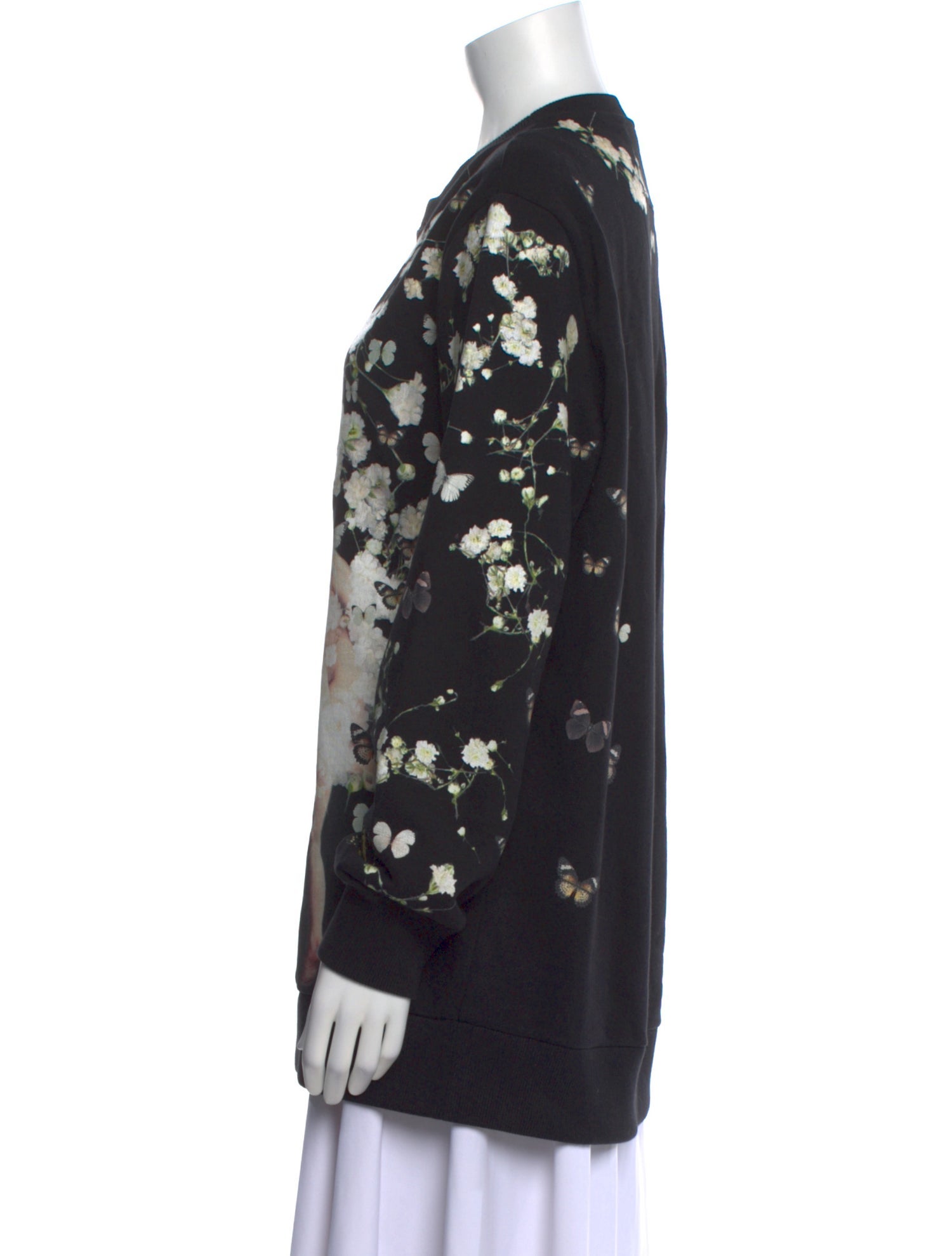 Givenchy Floral Print Crew Neck Sweatshirt