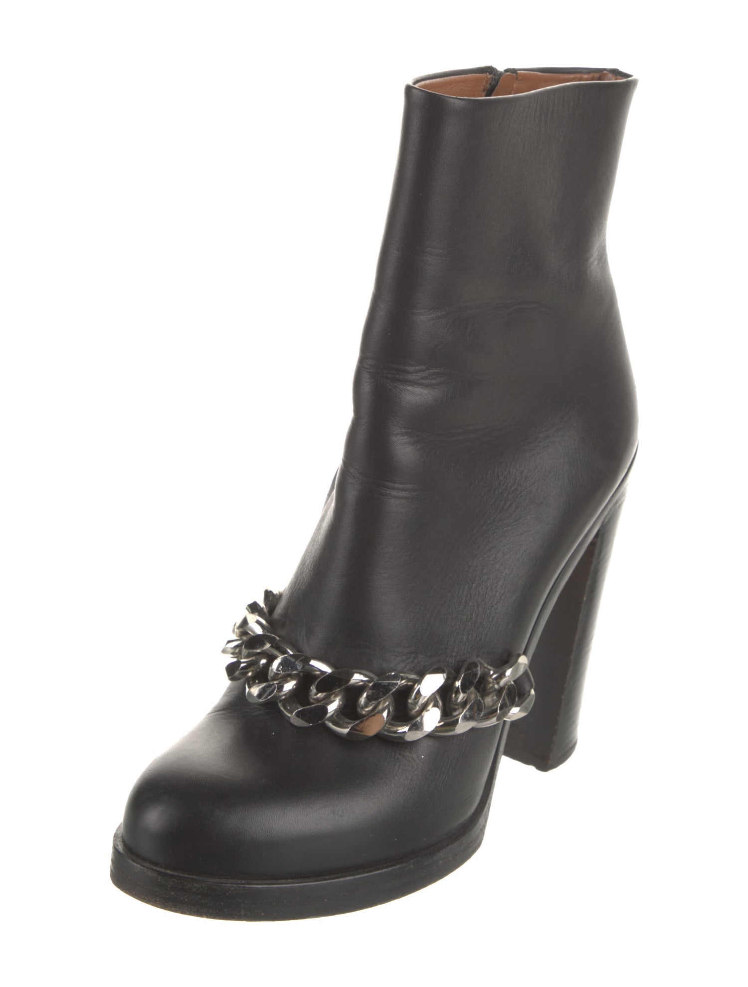 Givenchy Leather Chain-Link Accents Boots