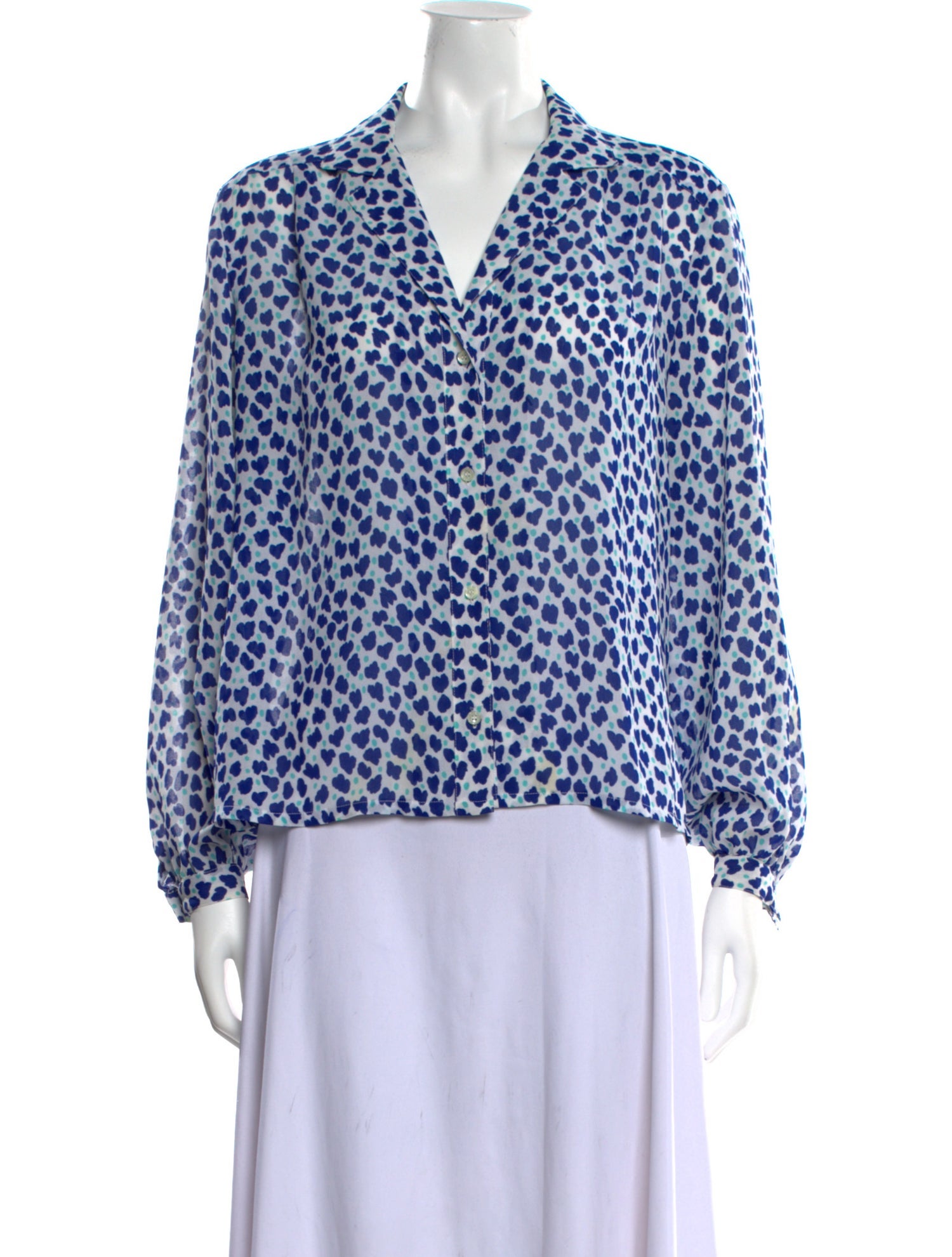 Givenchy Printed Long Sleeve Blouse