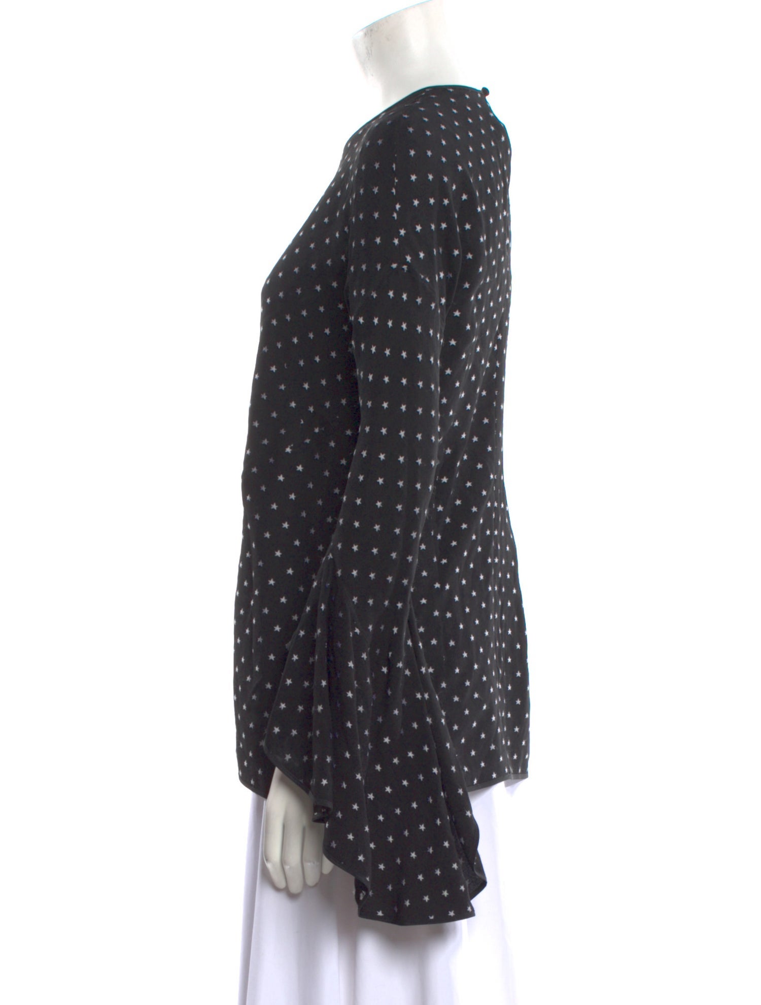 Givenchy Silk Polka Dot Print Blouse