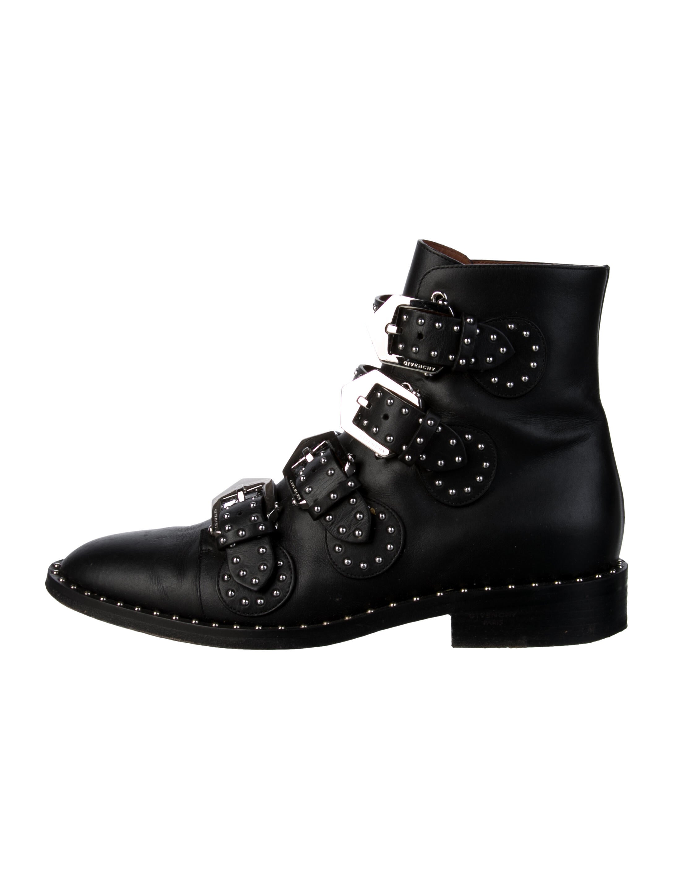 Givenchy Leather Studded Accents Combat Boots