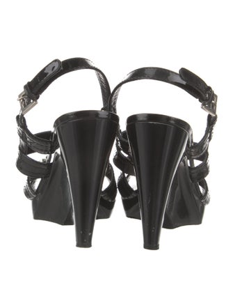Givenchy Patent Leather Slingback Sandals