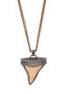 Givenchy Two Tone Small Shark Tooth Pendant Necklace