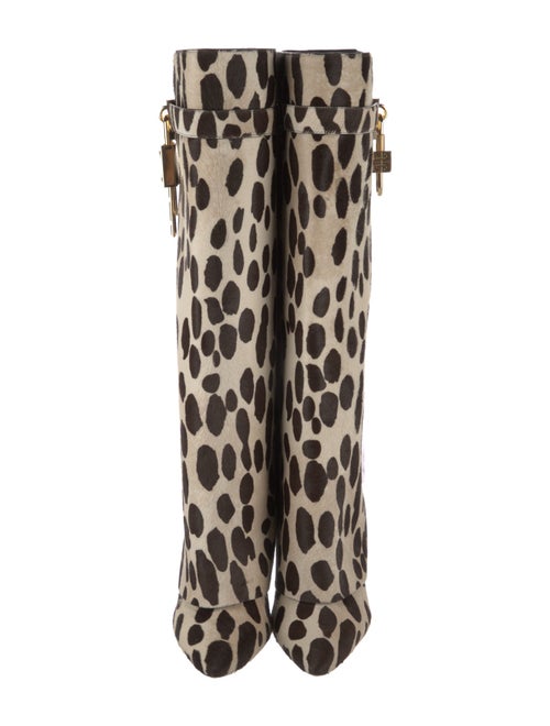 Givenchy Ponyhair Animal Print Rain Boots
