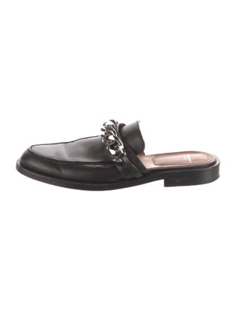 Givenchy Leather Chain-Link Accents Mules