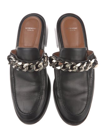 Givenchy Leather Chain-Link Accents Mules