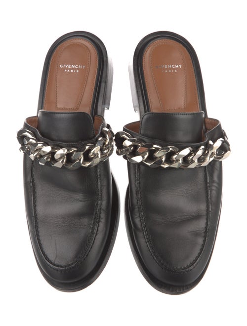 Givenchy Leather Chain-Link Accents Mules