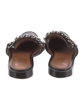 Givenchy Leather Chain-Link Accents Mules