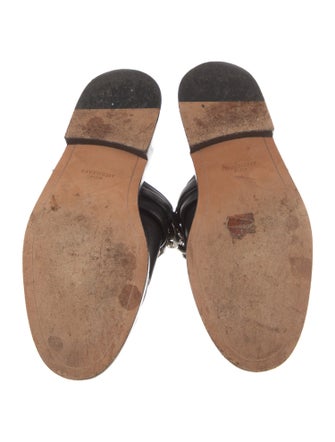 Givenchy Leather Chain-Link Accents Mules