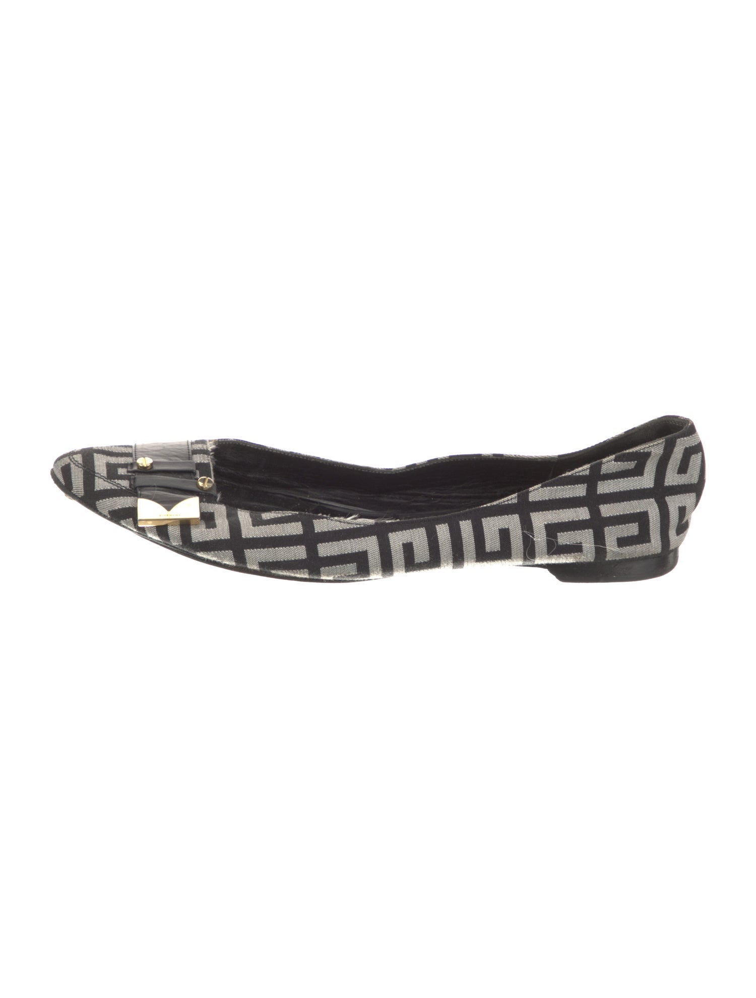 Givenchy Printed Leather Trim Embellishment Ballet Flats