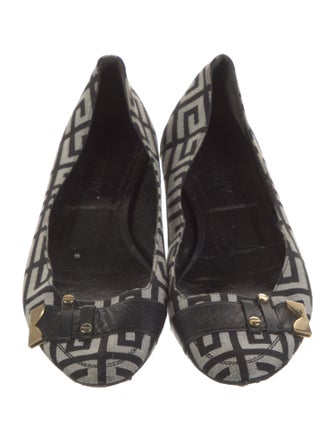 Givenchy Printed Leather Trim Embellishment Ballet Flats