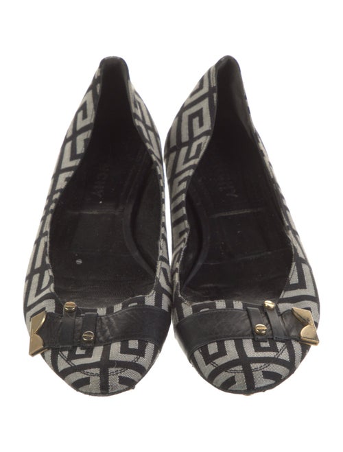 Givenchy Printed Leather Trim Embellishment Ballet Flats