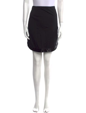 Givenchy Skirts Leather Trim Embellishment Mini Skirt S