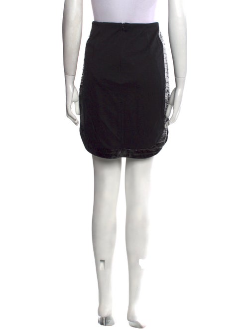 Givenchy Leather Trim Embellishment Mini Skirt