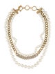 Givenchy Faux Pearl & Crystal Multistrand Necklace