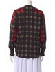 Givenchy Plaid Print Crew Neck Button-Up Top