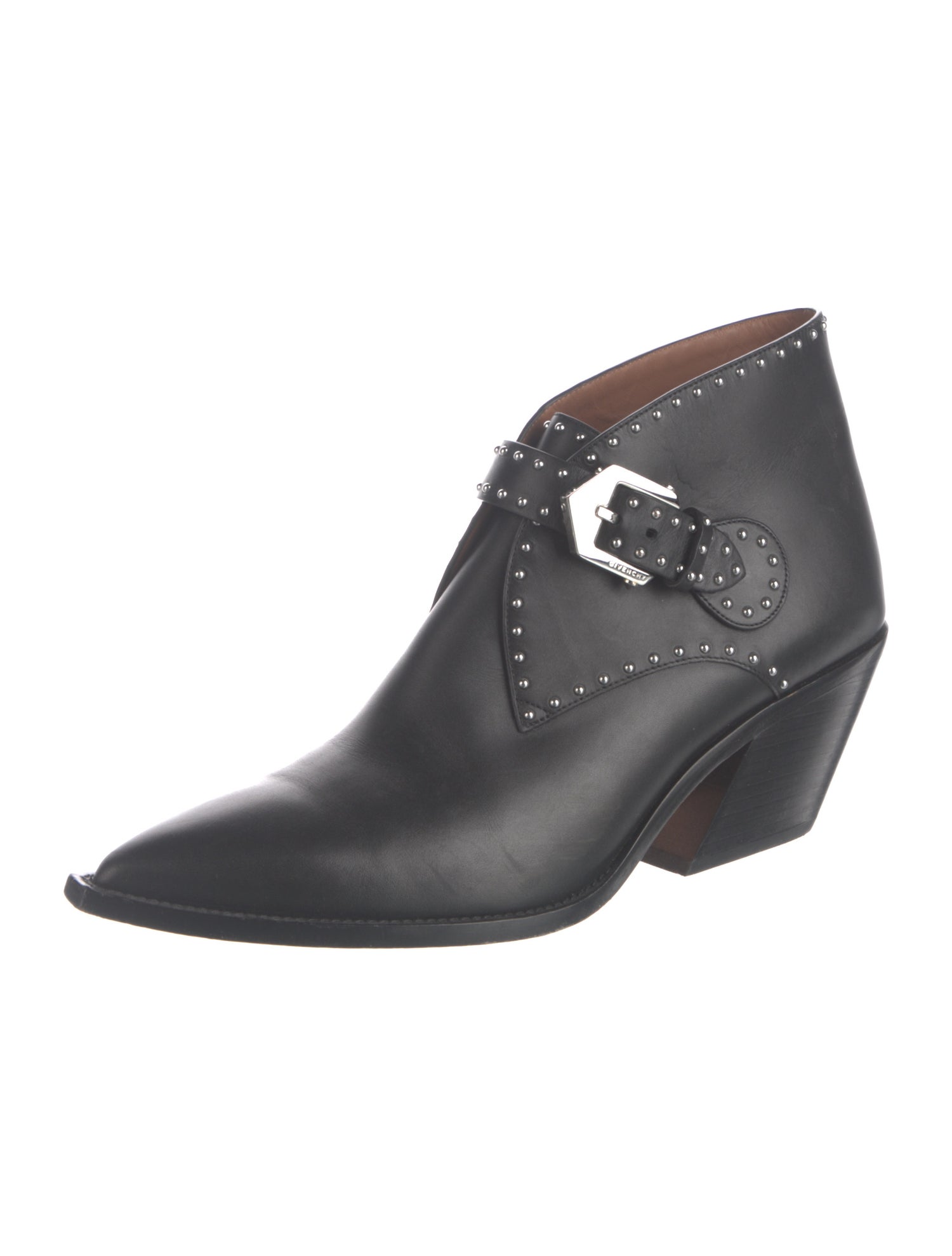 Givenchy Leather Studded Accents Western Boots