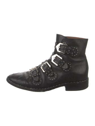 Givenchy Leather Studded Accents Combat Boots