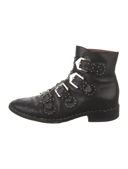 Givenchy Leather Studded Accents Combat Boots