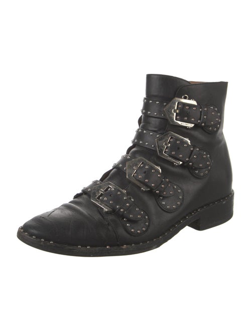 Givenchy Leather Studded Accents Combat Boots