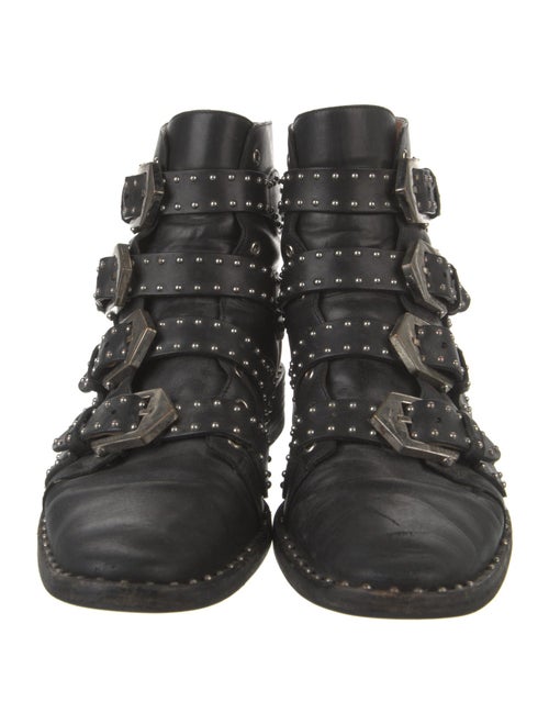 Givenchy Leather Studded Accents Combat Boots