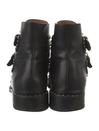 Givenchy Leather Studded Accents Combat Boots