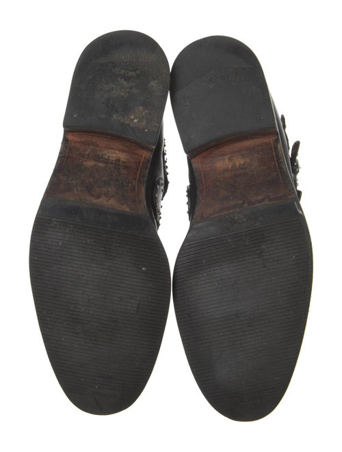 Givenchy Leather Studded Accents Combat Boots