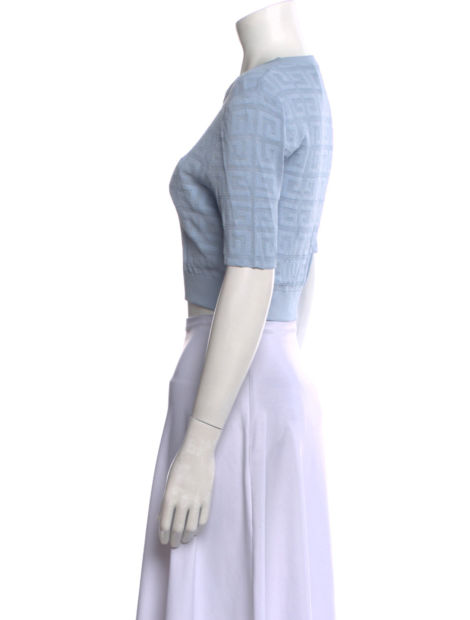 Givenchy Crew Neck Short Sleeve Crop Top