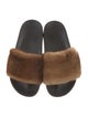 Givenchy Faux Fur Fur Trim Slides