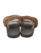 Givenchy Faux Fur Fur Trim Slides