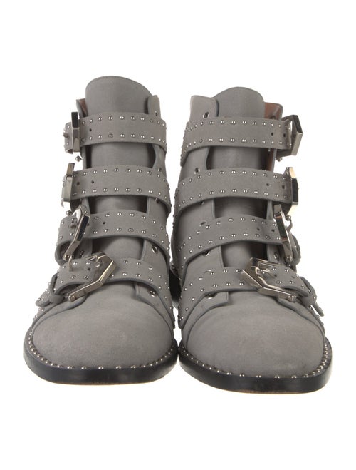Givenchy Suede Studded Accents Combat Boots