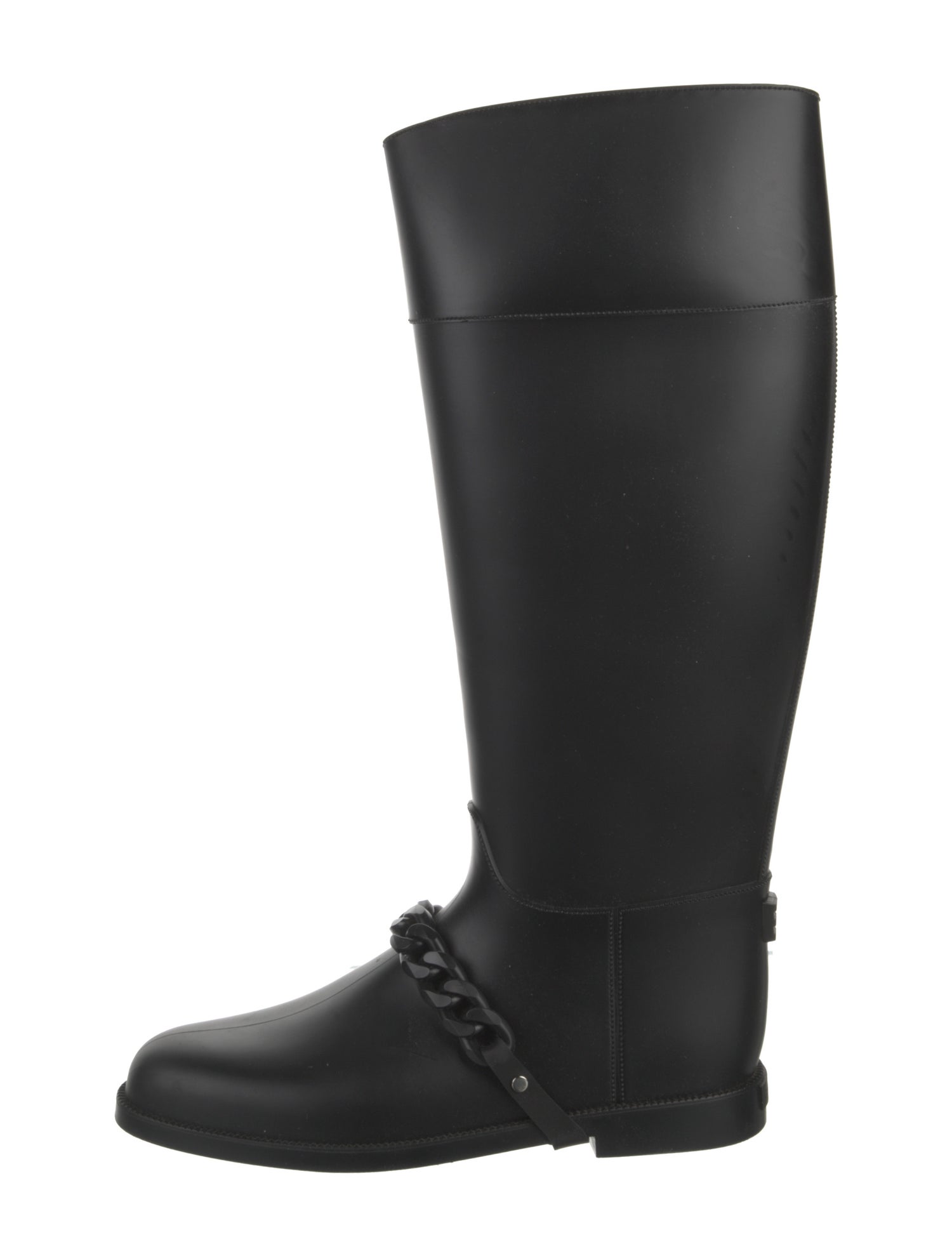 Givenchy Rubber Chain-Link Accents Rain Boots