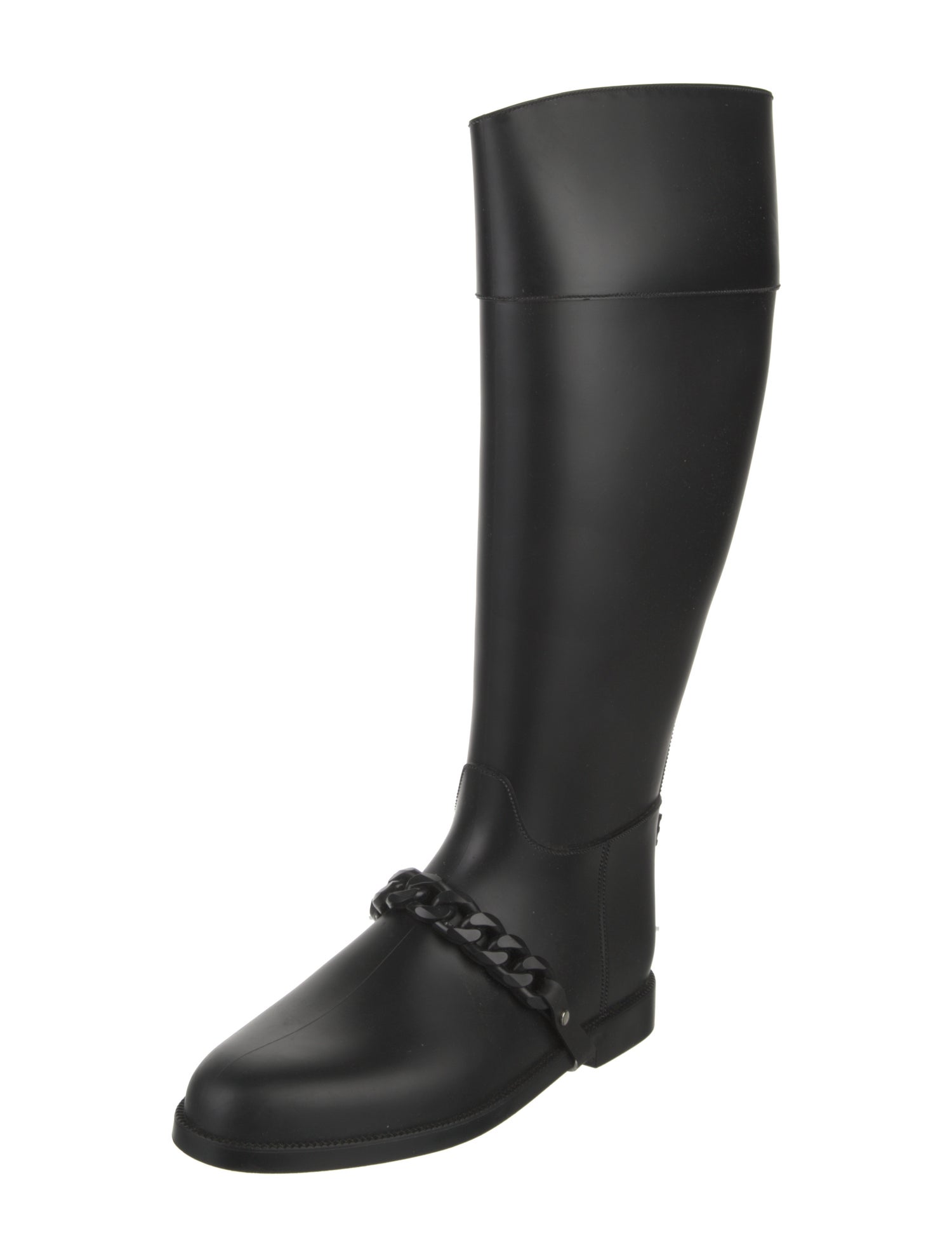 Givenchy Rubber Chain-Link Accents Rain Boots