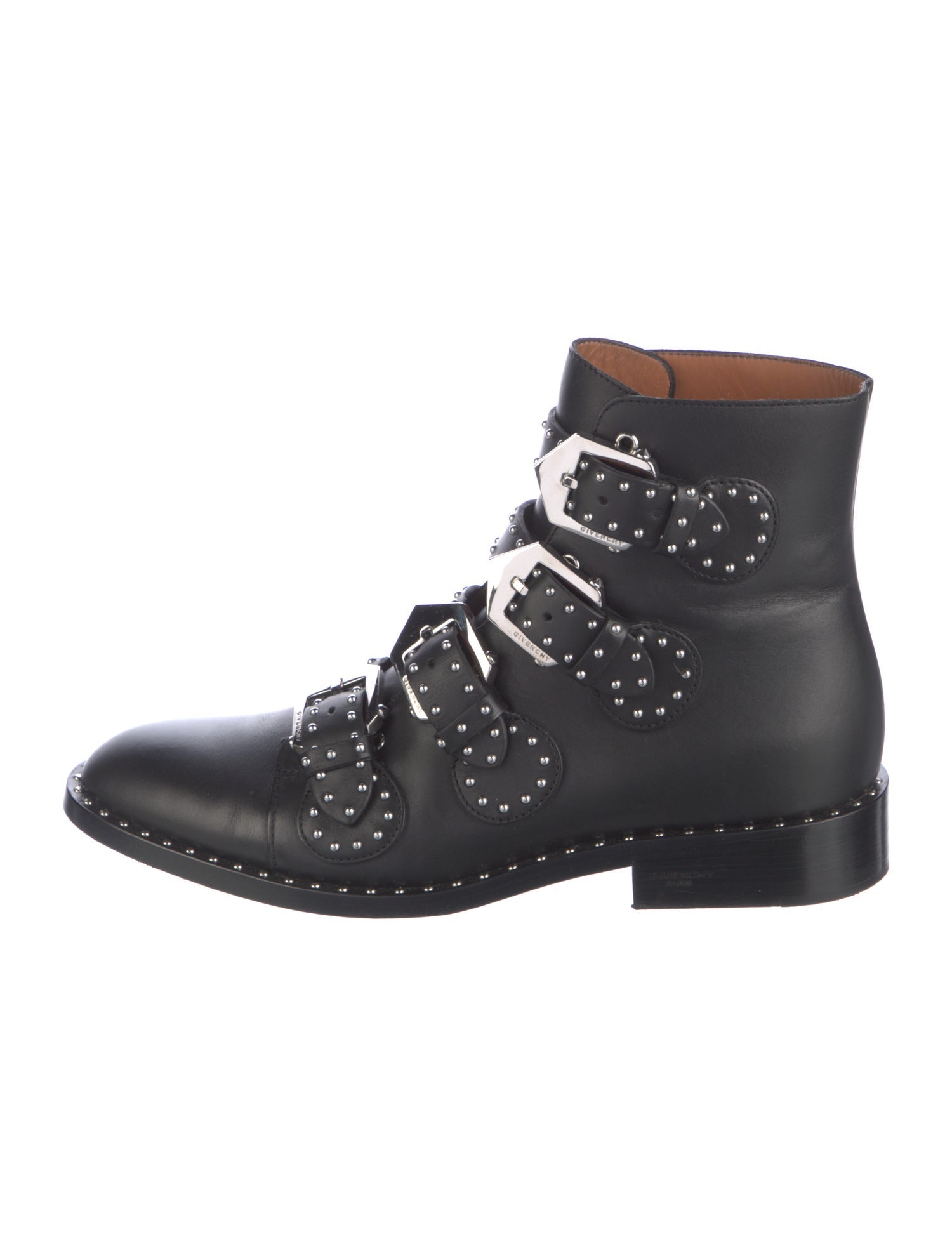 Givenchy Leather Studded Accents Combat Boots