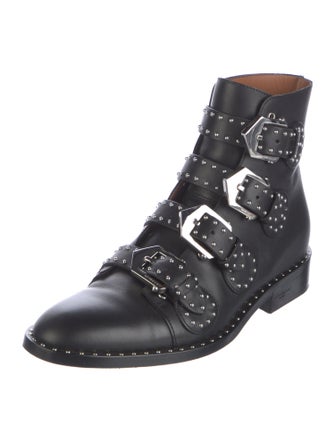Givenchy Leather Studded Accents Combat Boots