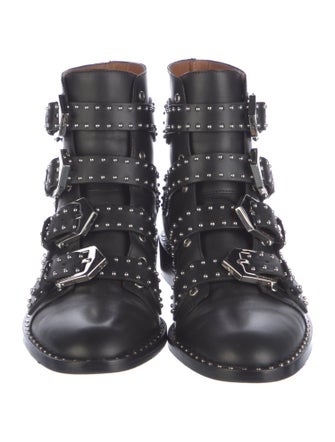 Givenchy Leather Studded Accents Combat Boots