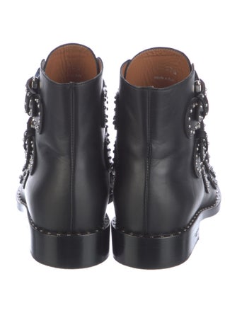 Givenchy Leather Studded Accents Combat Boots
