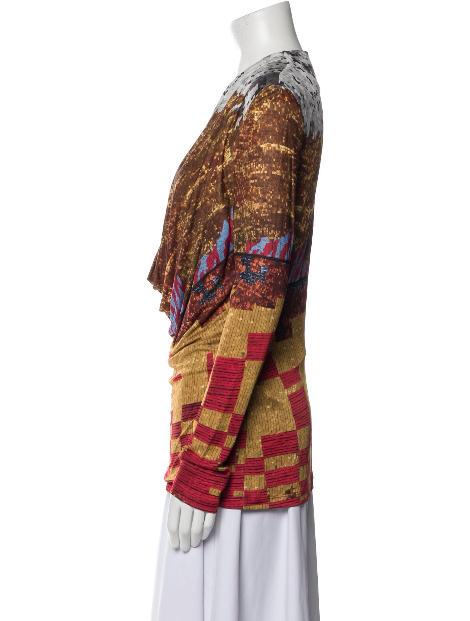 Givenchy Printed Cowl Neck Tunic