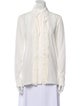 Givenchy Silk Long Sleeve Button-Up Top
