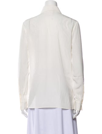 Givenchy Silk Long Sleeve Button-Up Top