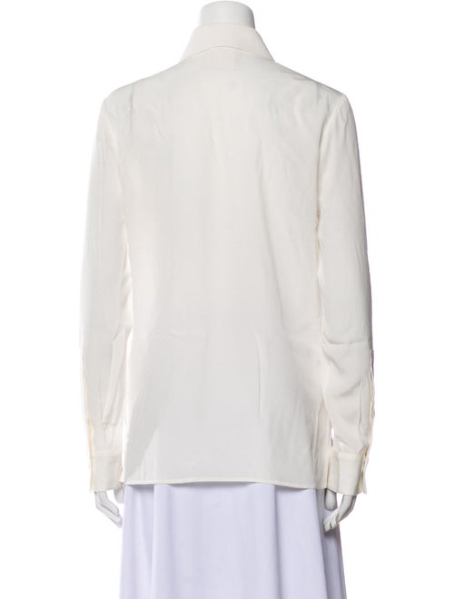 Givenchy Silk Long Sleeve Button-Up Top