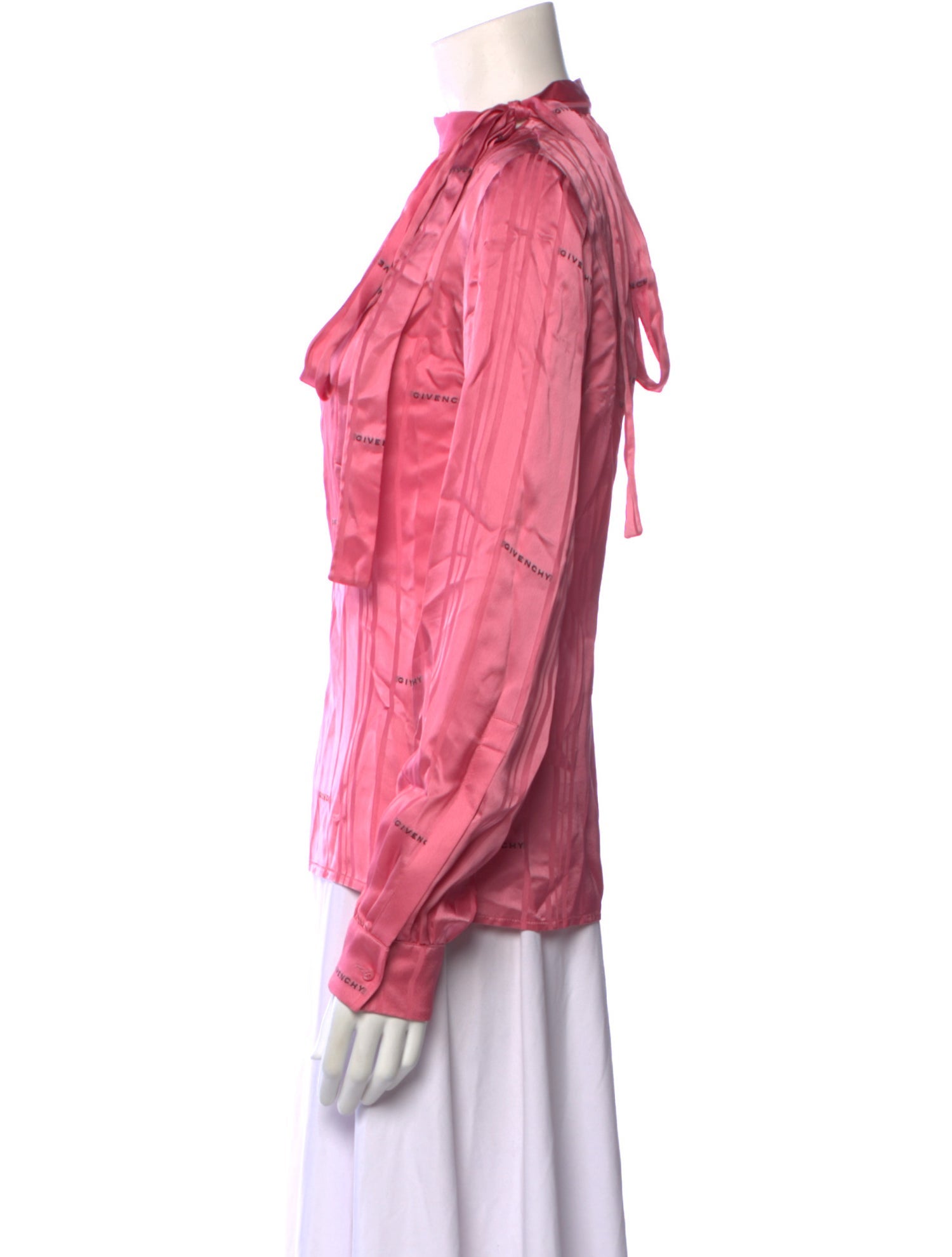 Givenchy Mock Neck Long Sleeve Blouse