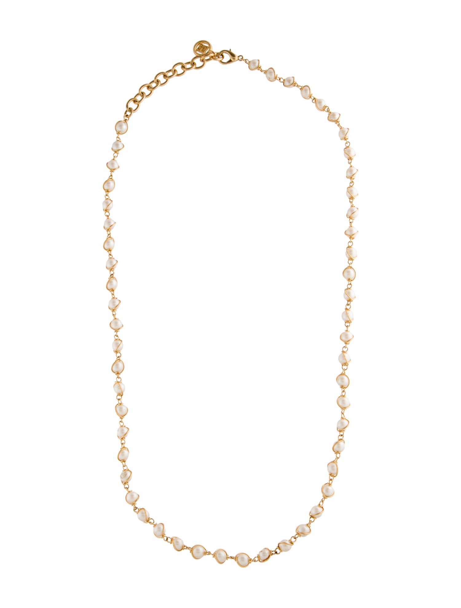 Givenchy Vintage Faux Pearl Bead Strand Necklace